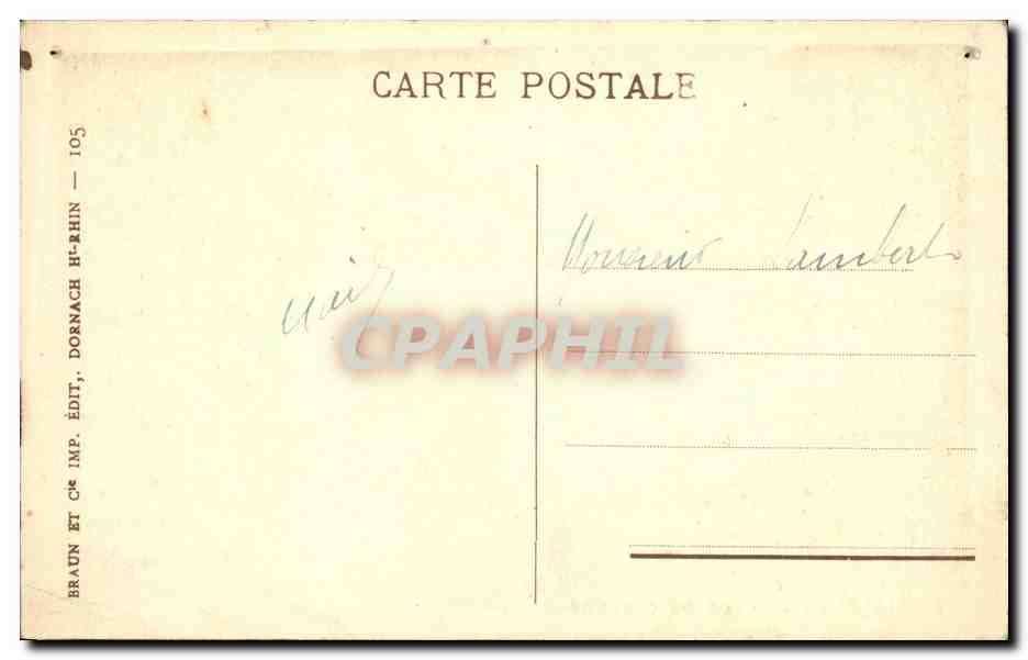 CPA Mont Sainte Odile Cour Du Couvent — Verso