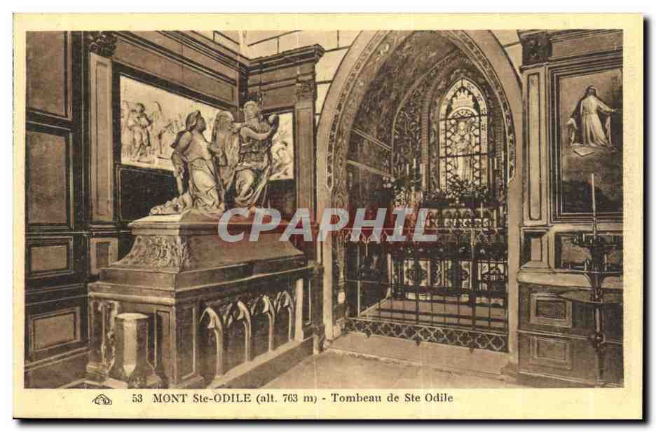 Mont Ste-Odile (alt. 763 m) — Tombeau de Ste Odile — éditeur CPAPHIL, n° 53