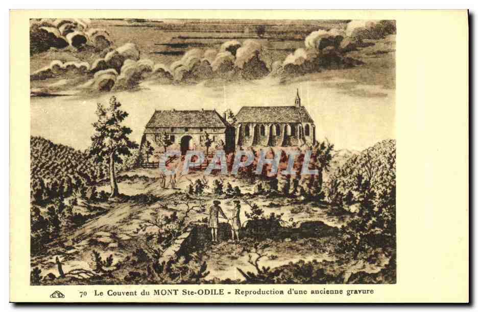 CPA Mont Sainte Odile Reproduction d une Ancienne gravure 