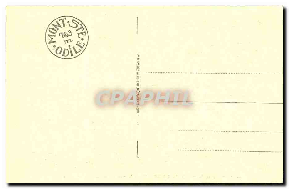 CPA Mont Sainte Odile Reproduction d une Ancienne gravure  — Verso
