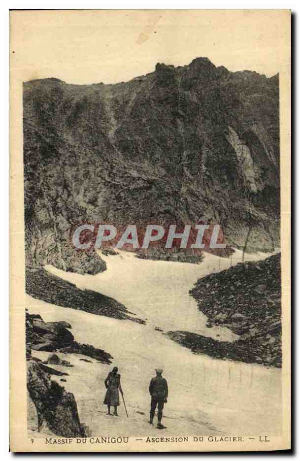 CPA Massif Du Canigou Ascension Du Glacier