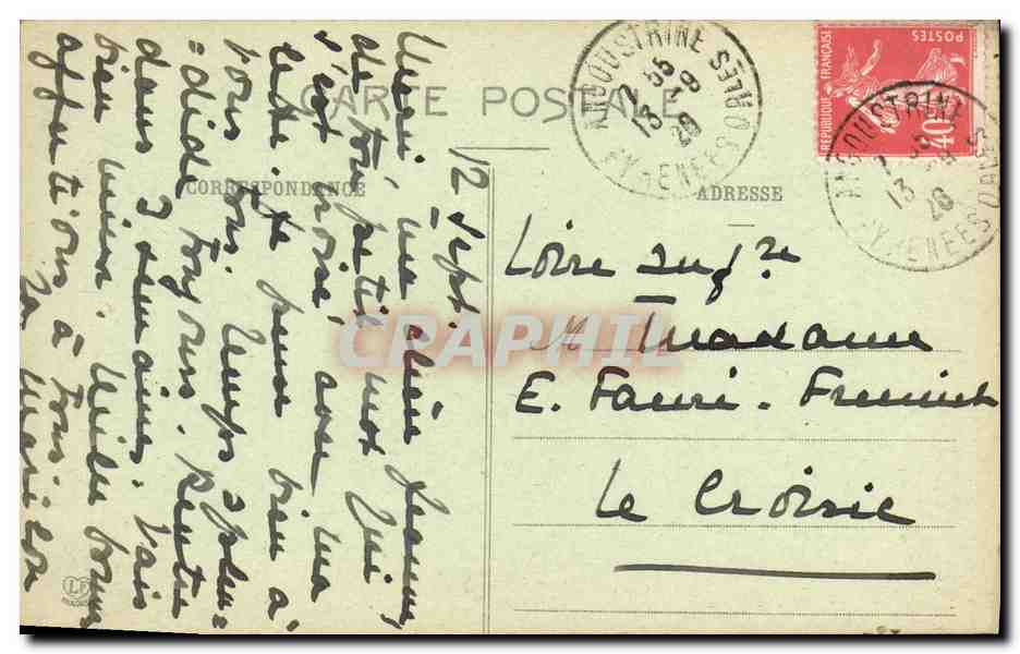 CPA Massif du Canigou Somemt principal — Rückseite
