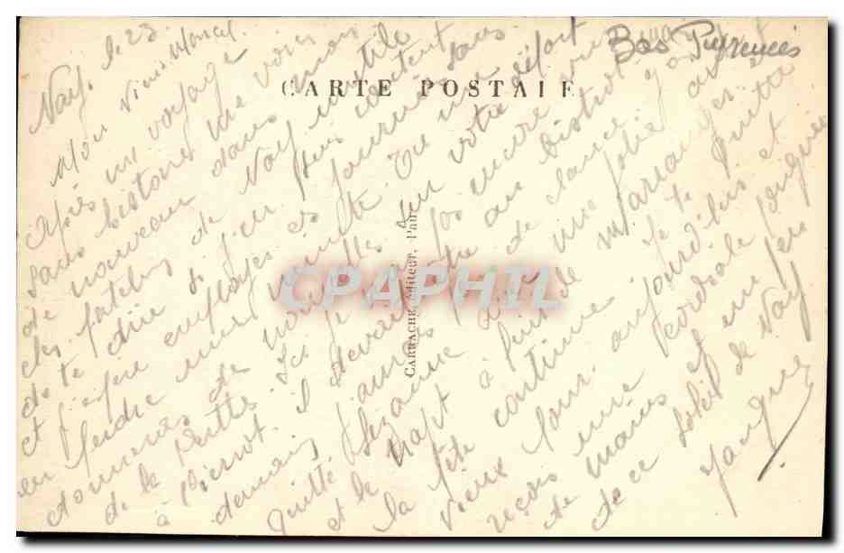 CPA Nay Le Gave et les Montagne — Rückseite