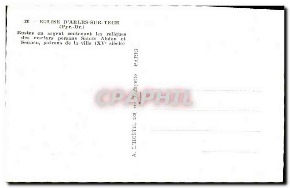 CPM Arles Sur Tech Bustes en argent contenant les reliques — Rückseite