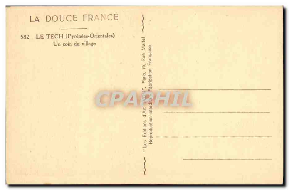 CPA Le Tech Un Coin du Village — Rückseite
