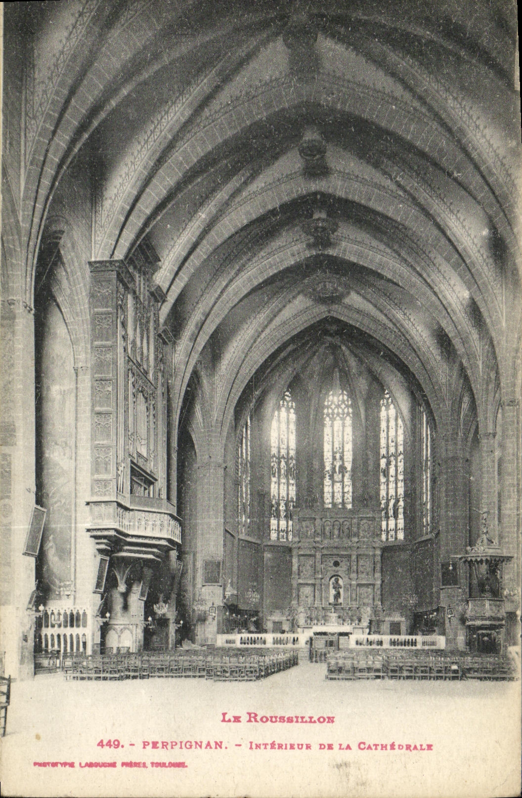 CPA Perpignan Interieur De La Cathedrale Orgue