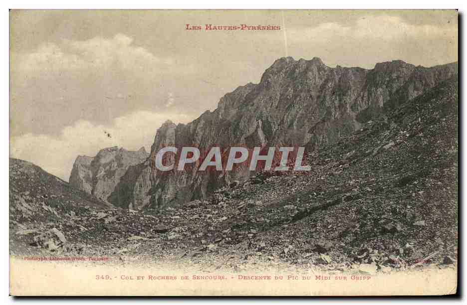 CPA Col et rochers de Sencours Descente du pic sur Gripp