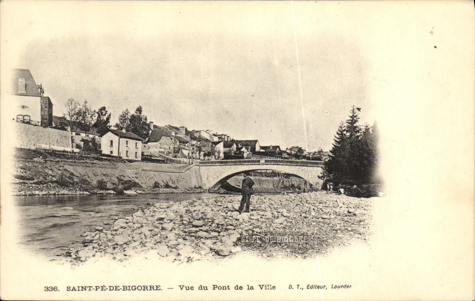 Saint-Pé-de-Bigorre — Vue du Pont de la Ville — D. T., Éditeur, Lourdes