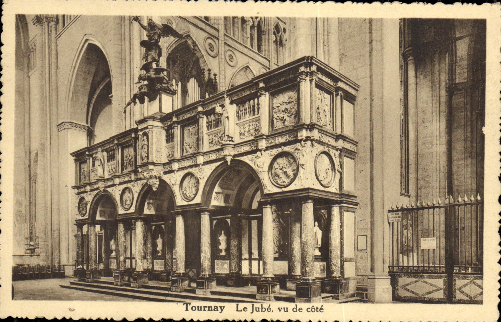 Tournay — Le Jubé vu de côté — Édition Belge, Bruxelles
