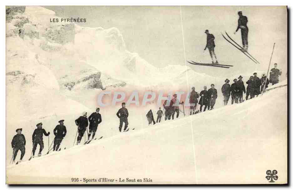 Los Pirineos — Deportes de Invierno — El Salto en Esquí — M.T. L. n°916