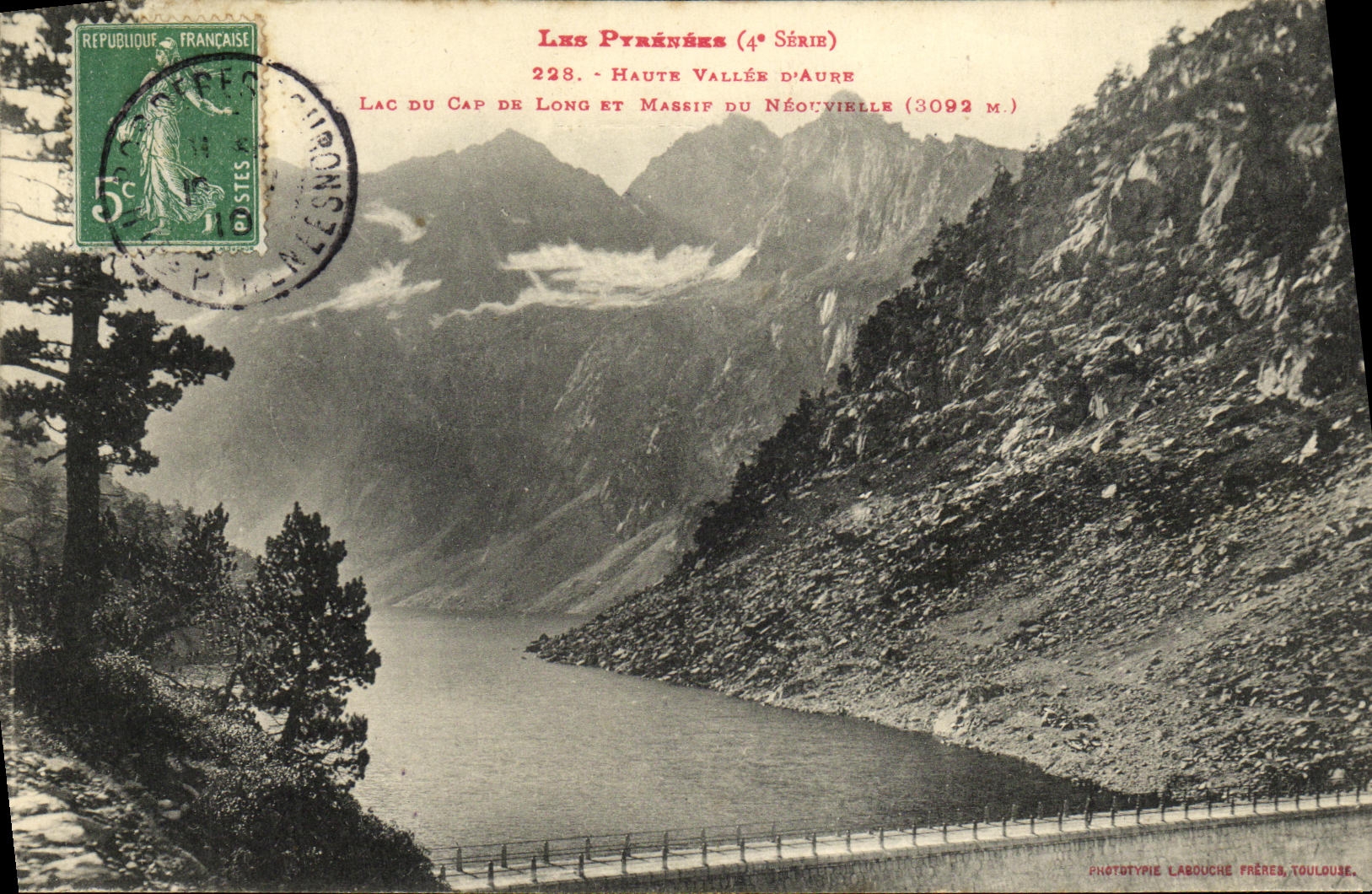 Lac du Cap de Long et Massif du Néouvielle — Haute Vallée d'Aure (4e Série) — Phototypie Labouche Frères, Toulouse