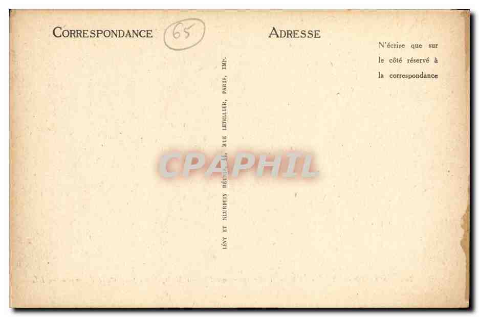 CPA Hautes Pyrenees D Artigues au Pic du Midi Massif de Pene Blanque  — Verso