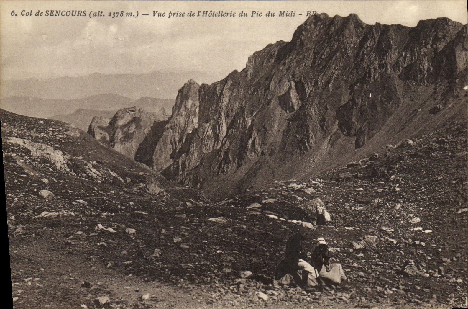 CPA Col de Sencours Vue prise de L Hotellerie du Pic du Midi