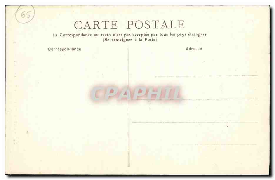 CPA Luz Le Porche de L Eglise des Templiers — Verso