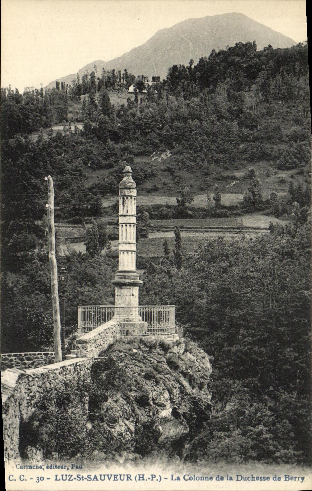 CPA Luz St Sauveur La Colonne de la Duchesse de Berry