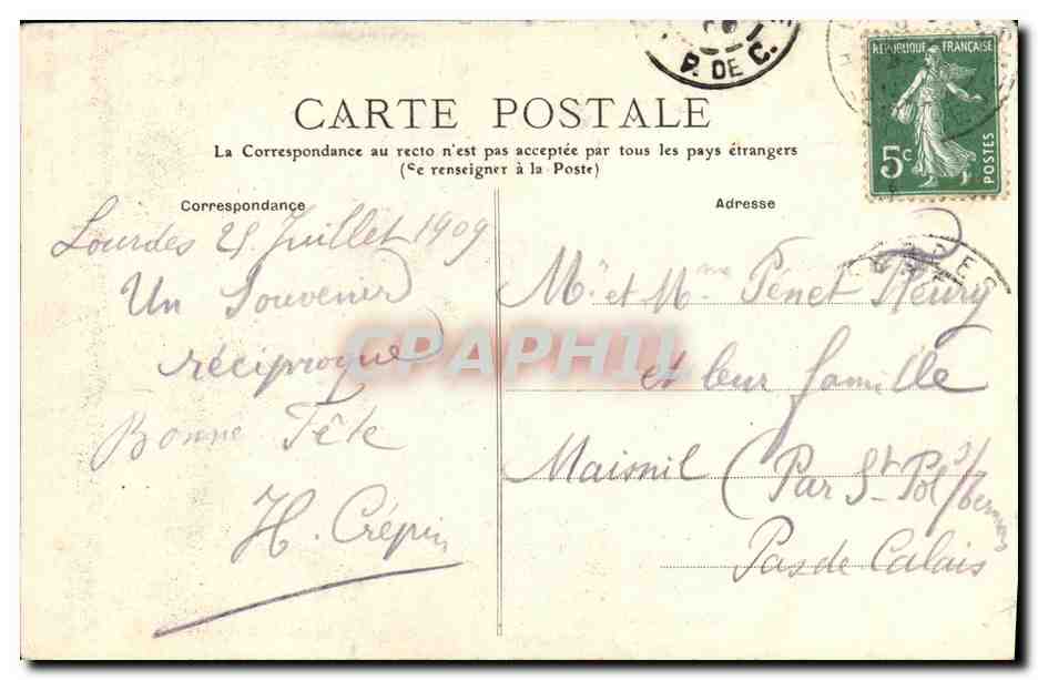 CPA Luz Saint Sauveur Le Pont Napoleon — Verso