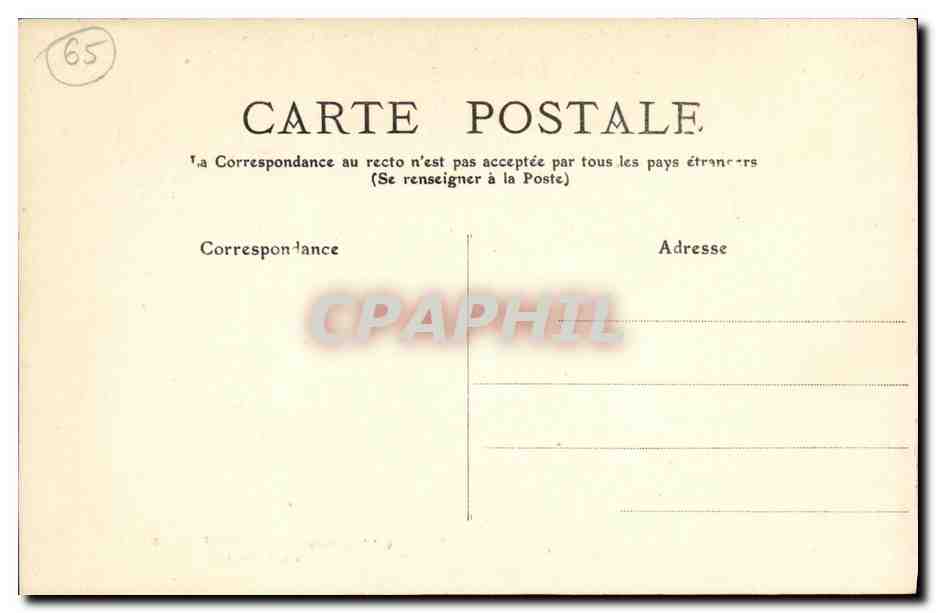 CPA Route de Pierrefitte a Luz Le Tunnel Tramway — Verso