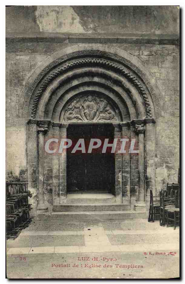 CPA Luz Portail de L Eglise des Templiers
