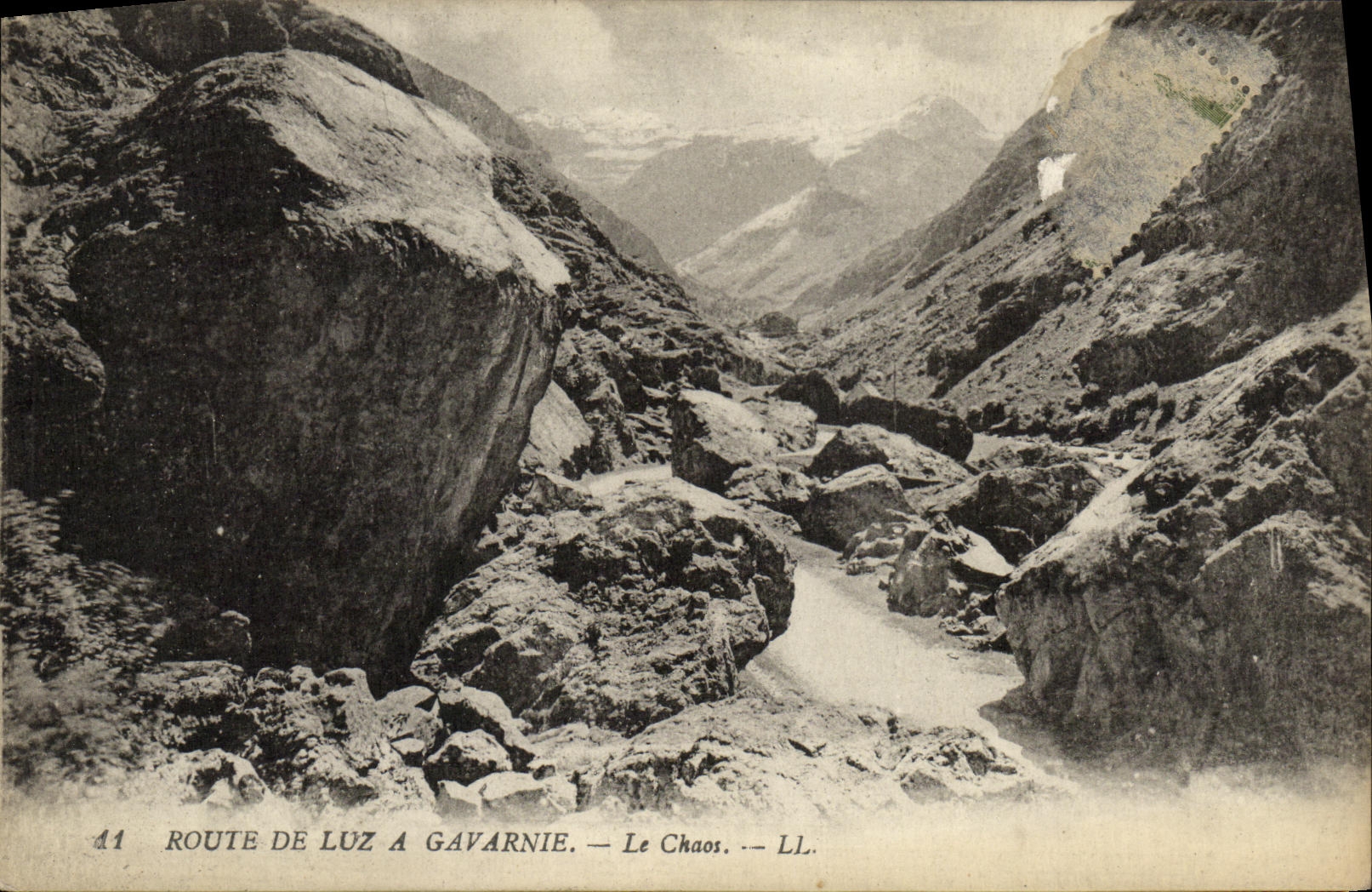 CPA Luz Route De Luz A Gavarnie Le Chaos