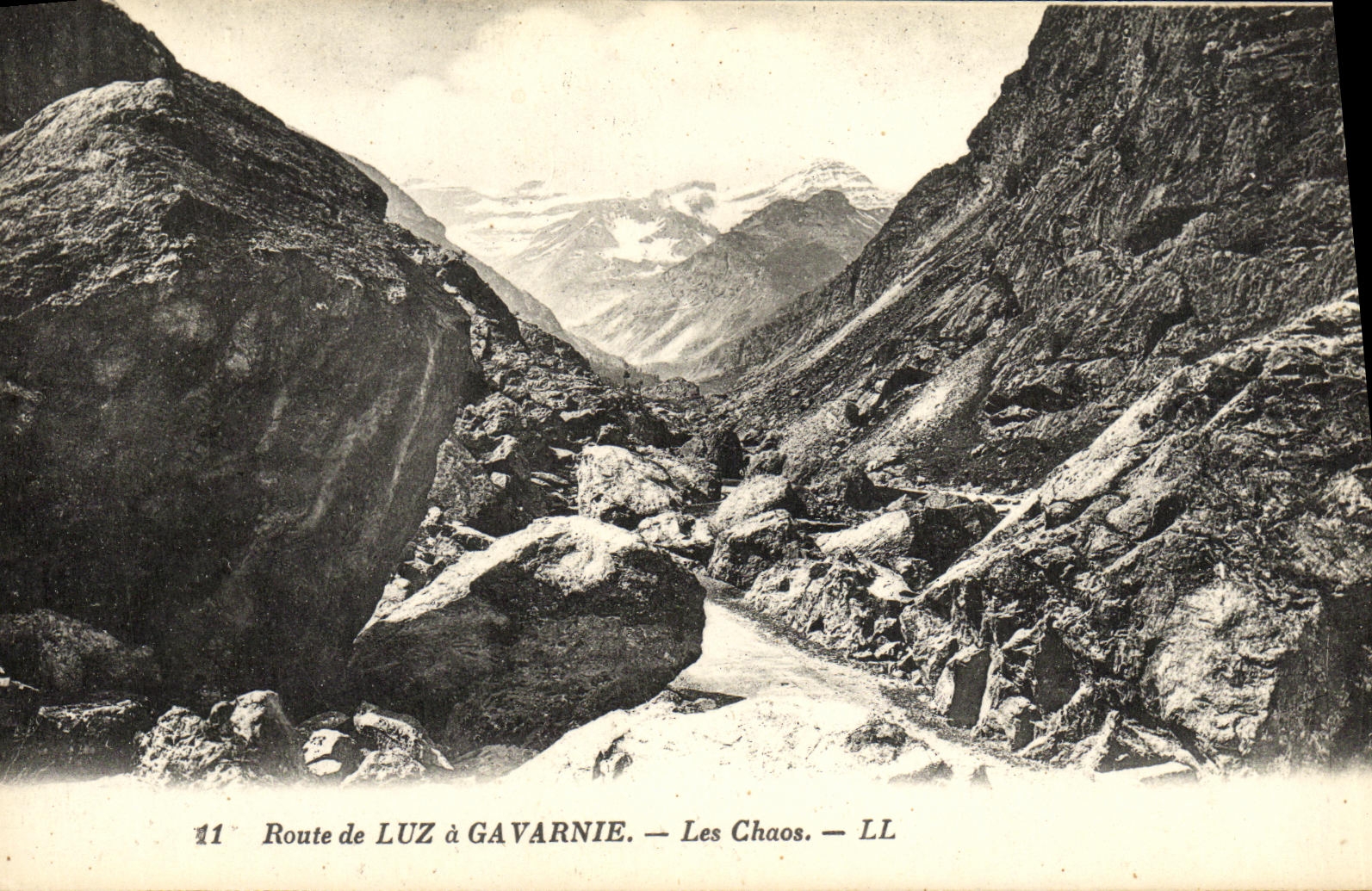 CPA Route De Luz A Gavarnie Les Chaos