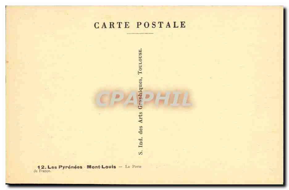 Mont-Louis — La Porte — S. Ind. des Arts Graphiques — Rückseite
