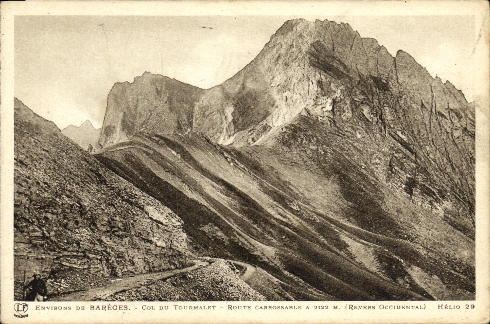 Environs de Barèges - Col du Tourmalet - Route carrossable à 2122 m. (Rivers Occidental) - Hélio 29