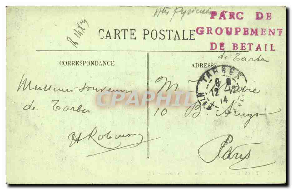 CPA Tarbes Vue generale sur les Pyrenees — Rückseite