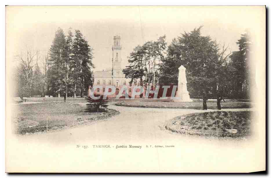 Jardin Massey — vue du monument et de l'édifice — D. T. Éditeur, Laurides