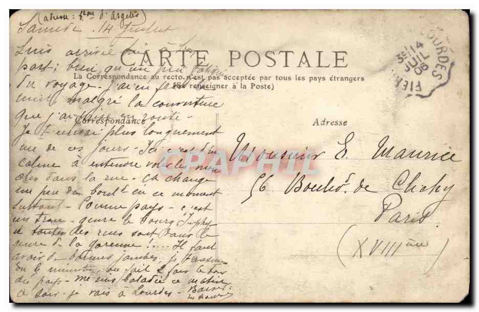 CPA Argeles Gazost L Etablissement thermal et les bords du Lac — Rückseite