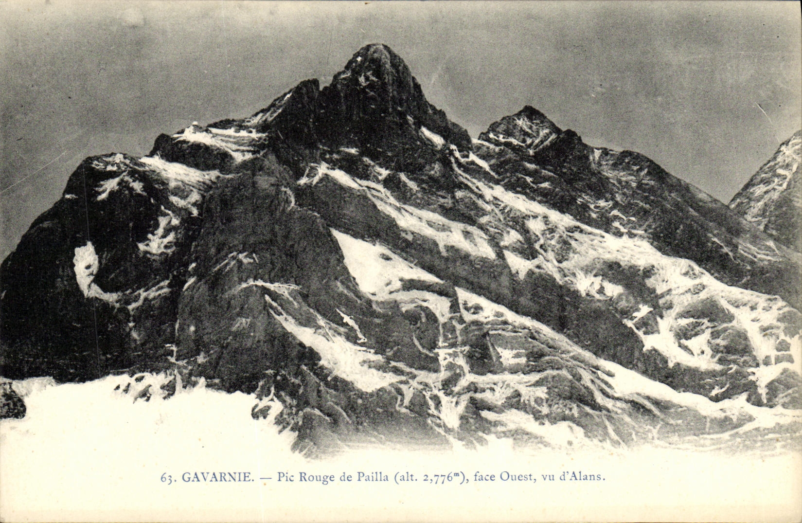 CPA Gavarnie Pic Rouge de Pailla Face Ouest vu d Alans