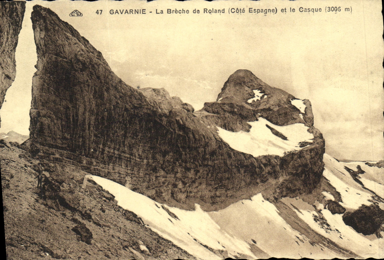CPA Gavarnie La Breche de Roland et le Casque