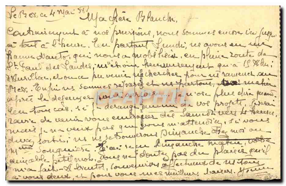 CPA Gavarnie Le Cirque et la Chaumiere — Verso