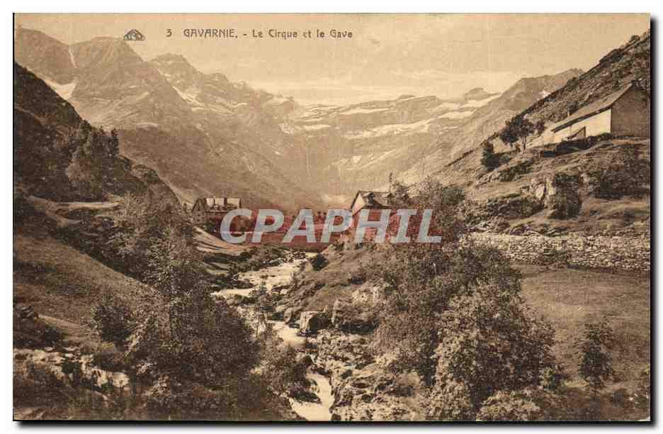 CPA Gavarnie Le Cirque et le Gave