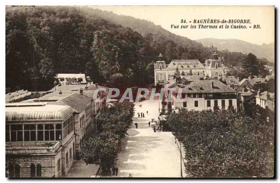 Bagnères-de-Bigorre — Vue sur les Thermes et le Casino — Bloc frères, Bordeaux, n°34