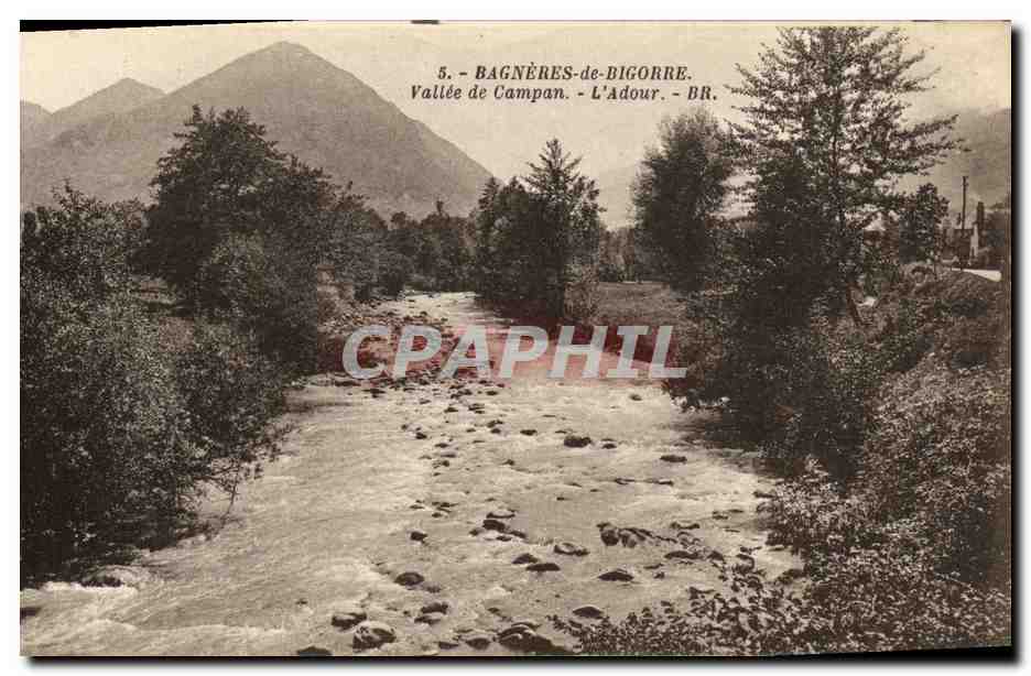 Bagnères-de-Bigorre — Vallée de Campan, L'Adour — BR. — Bloc-litho, Bordeaux