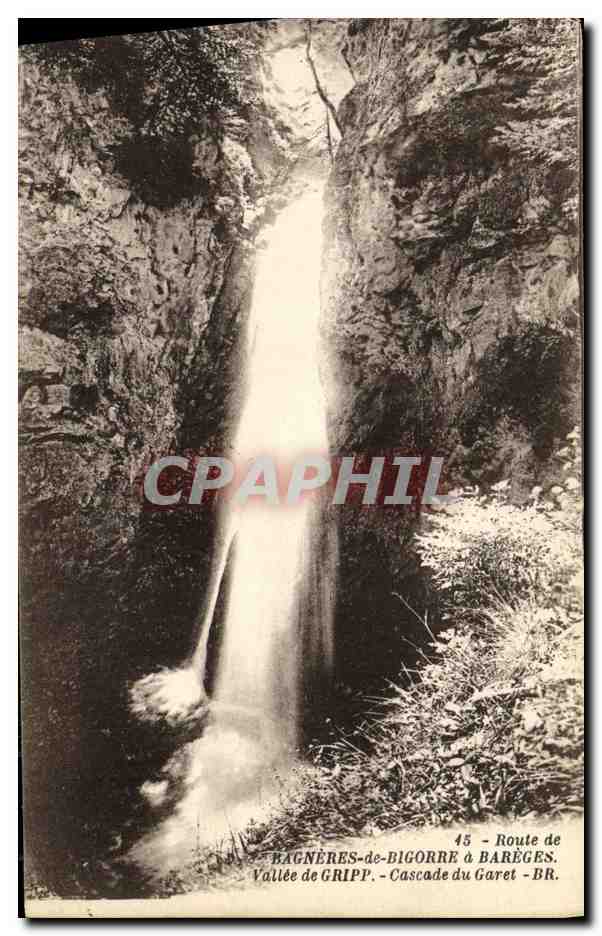 Cascada del Garet — Valle de Grappe — Carretera de Bagnères-de-Bigorre a Barèges — Bloc frères, Bordeaux — n° 45