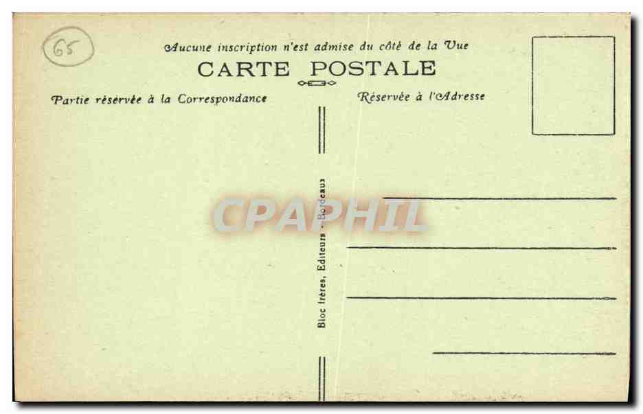 CPA Environs de Bagneres de Bigorre Le Village d Aste et le Massif de Lheris — Verso