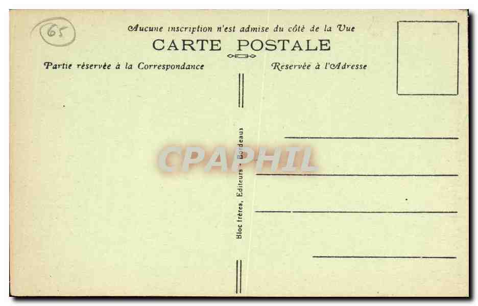 Bagnères-de-Bigorre — Vue générale prise du Bèdat — BR. — Verso