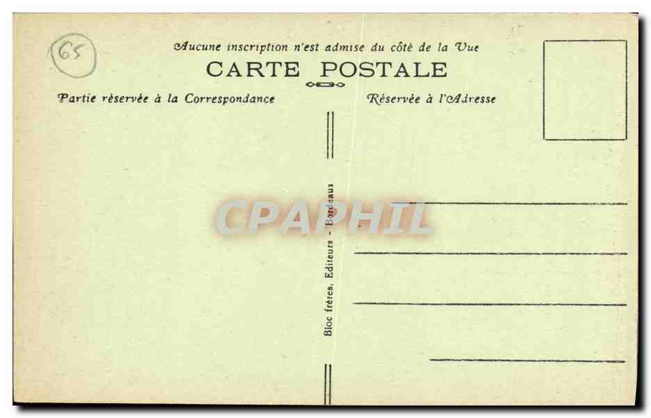 CPA Bagneres de Bigorre Statue — Verso