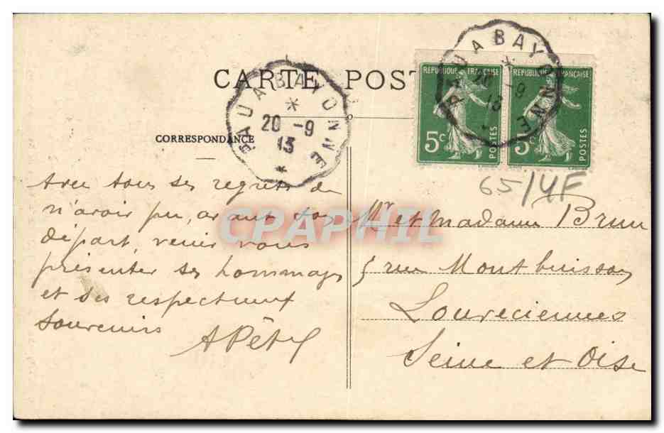 CPA Bagneres de Bigorre Vierge du Bedat — Verso