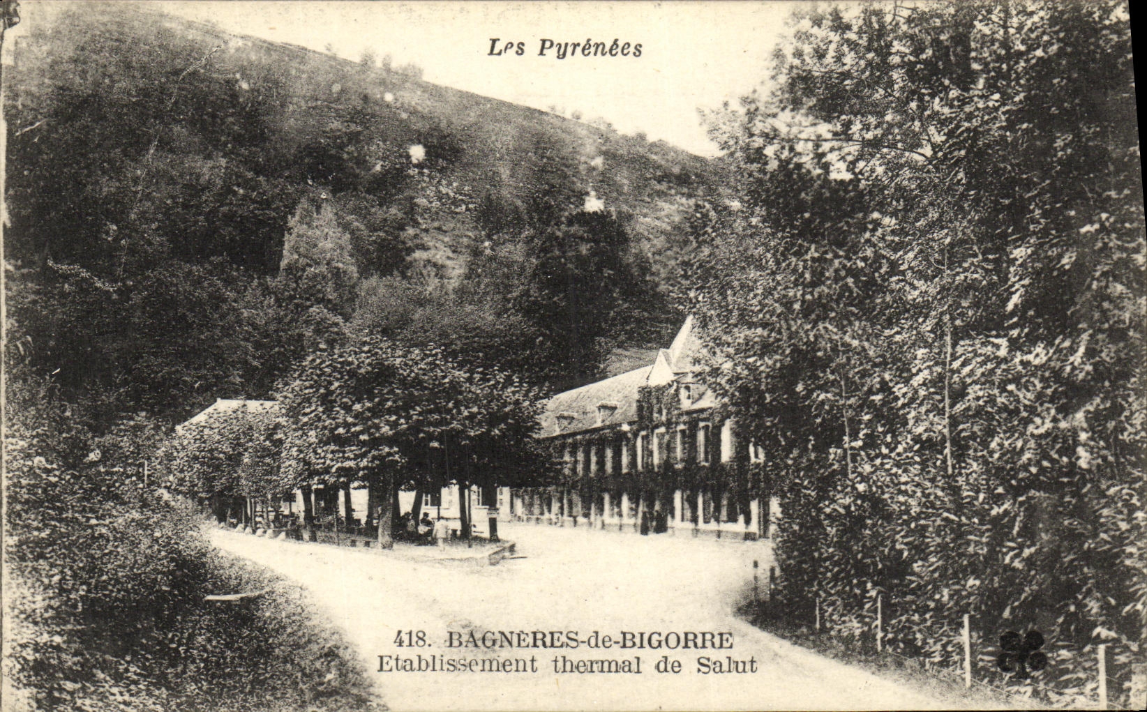 Bagneres-de-Bigorre — Establecimiento termal de Salut — Tarjeta postal antigua ilustrada n°418