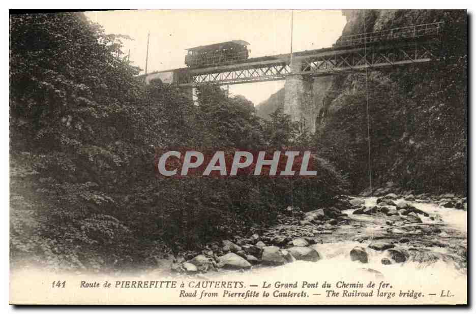 Strecke von PIERREFITTE nach CAUTERETS — Der Große Brücke der Eisenbahn — LL.