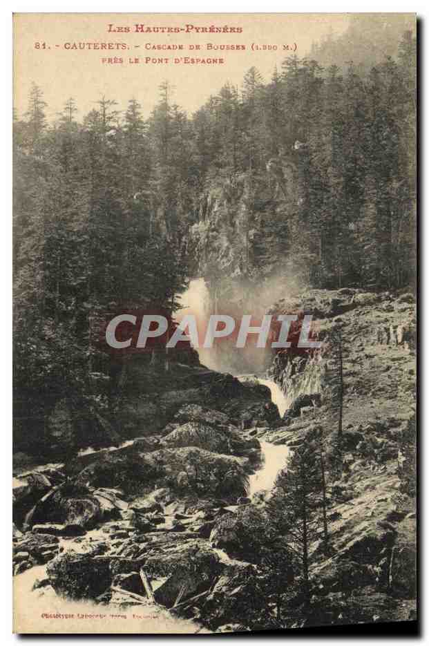 CPA Cauterets Cascade De Bousses Pres Le Pont d Espagne
