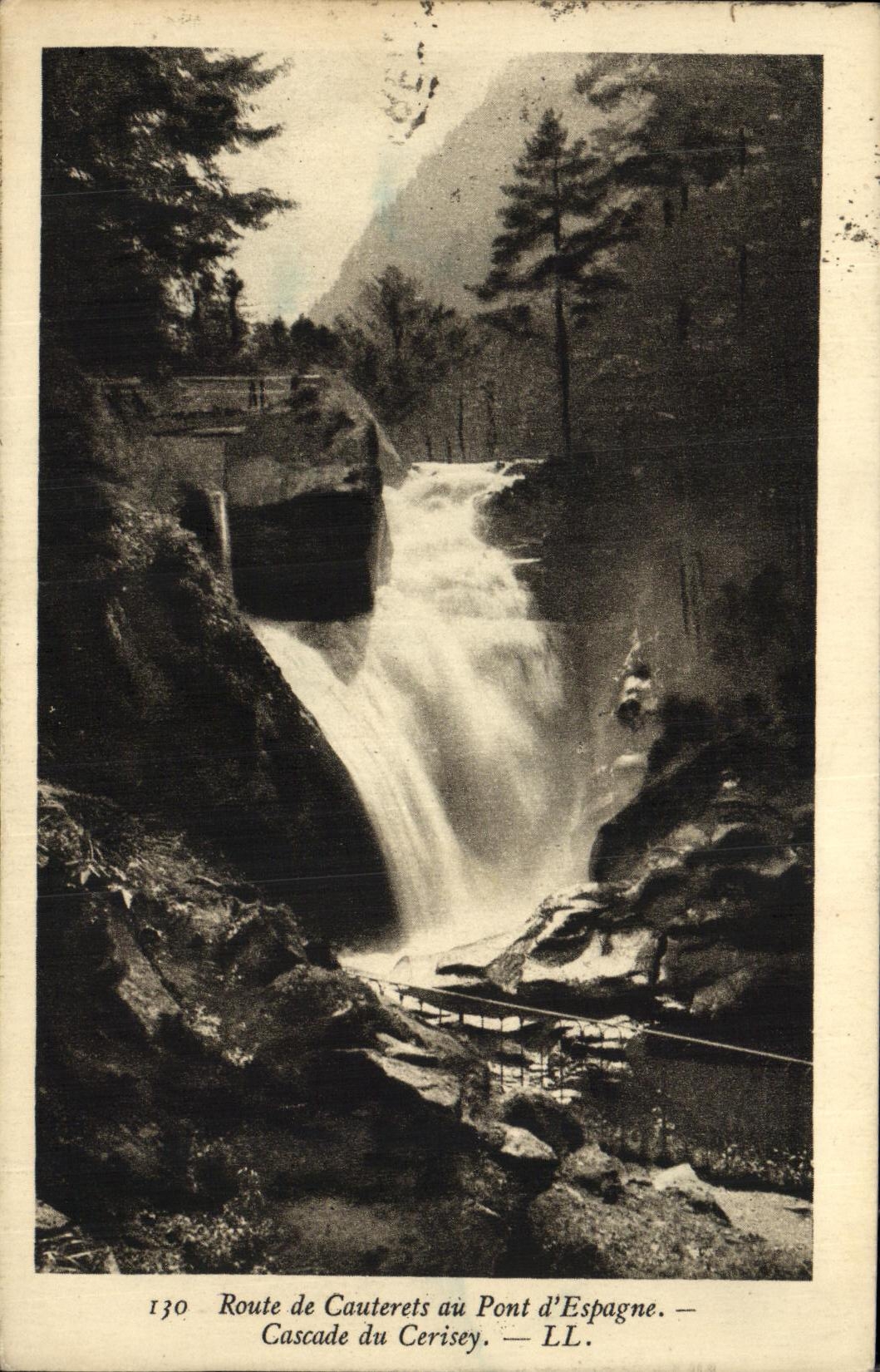 Cascade du Cerisey — Route de Cauterets au Pont d'Espagne — LL, n°130