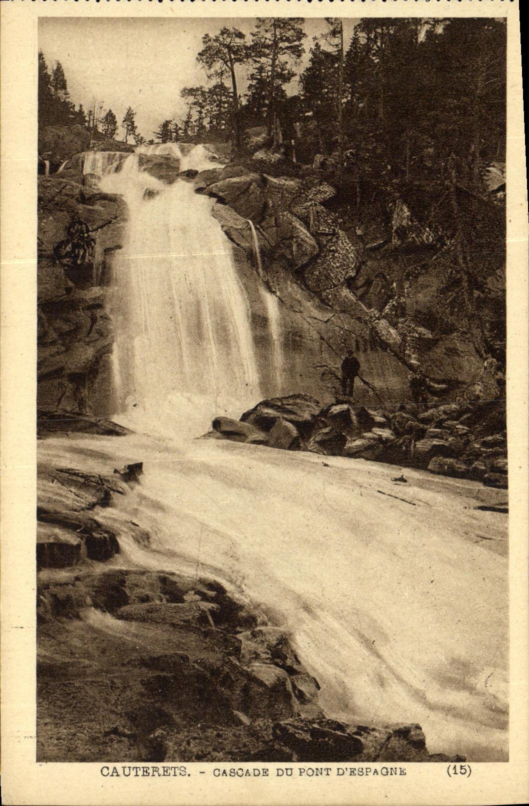 CPA Cauterets Cascade du Pont D Espagne