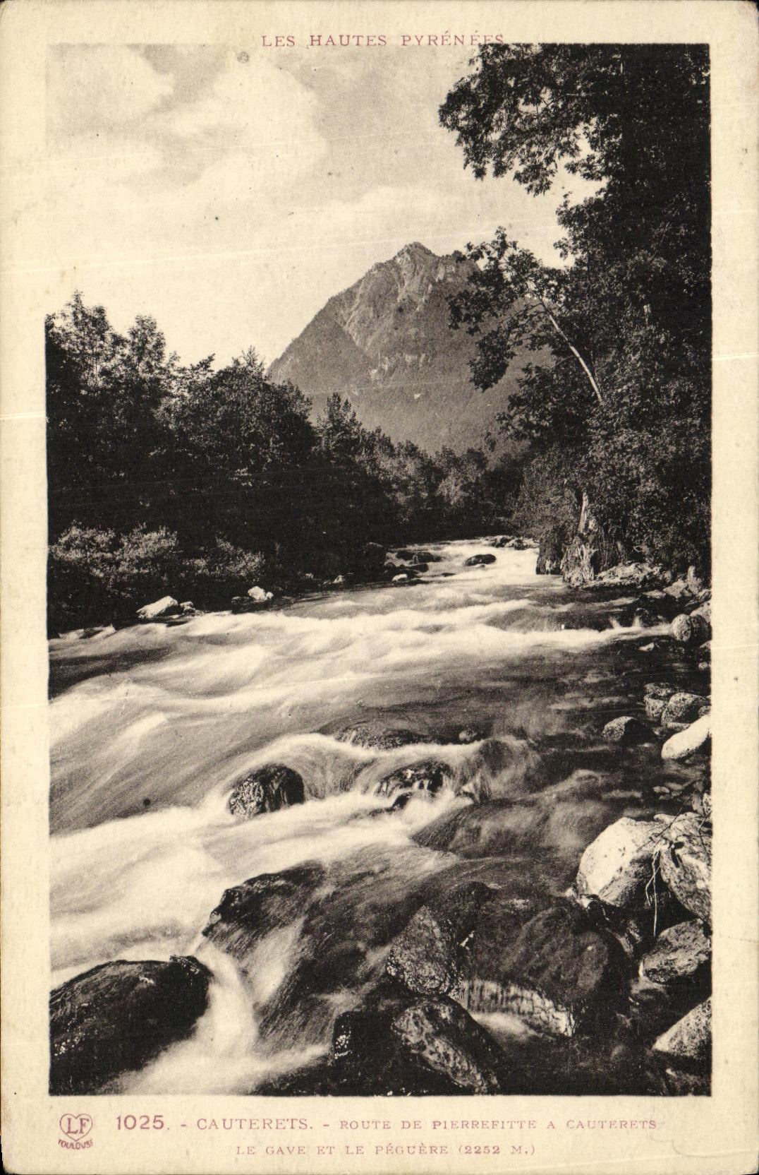 Le Gave et le Pégüère à Cauterets — Les Hautes Pyrénées — Phototype Labomtype Toulouse n°1025