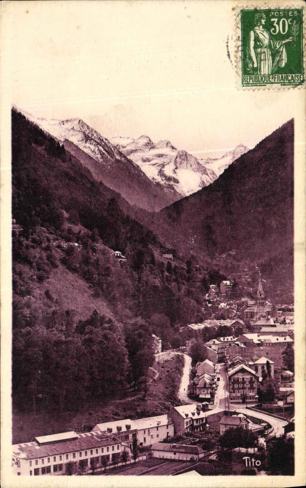 CPA Cauterets Vue generale Les trois Culaous
