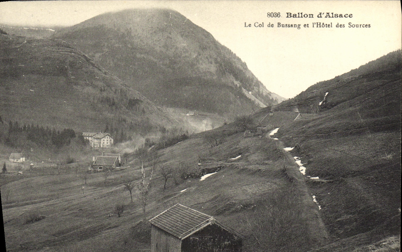 CPA Ballon d Alsace Le Col de Bussang et L Hotel des Sources