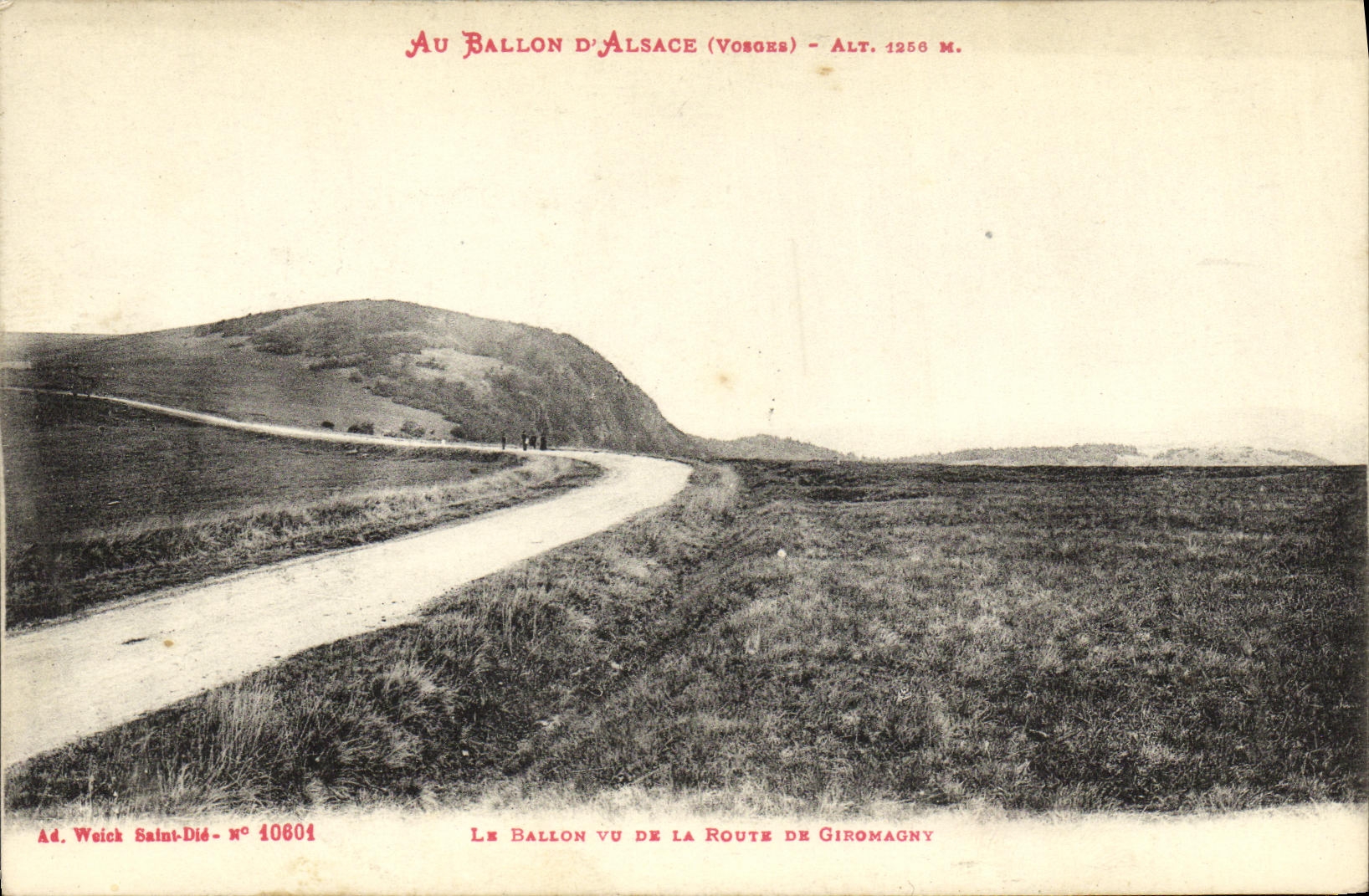 Au Ballon d'Alsace (Vosges) - Alt. 1258 m. — Vue de la route de Giromagny — Ad. Weich Saint-Dié - N° 10801
