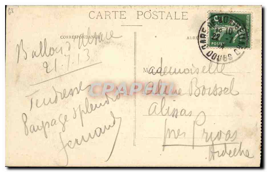 Ballon d'Alsace - Etang des Roseaux (Alt. 915 m.) — A. et H.C. — Reverso